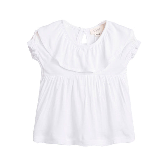 Camiseta bebé niña  blanca manga corta