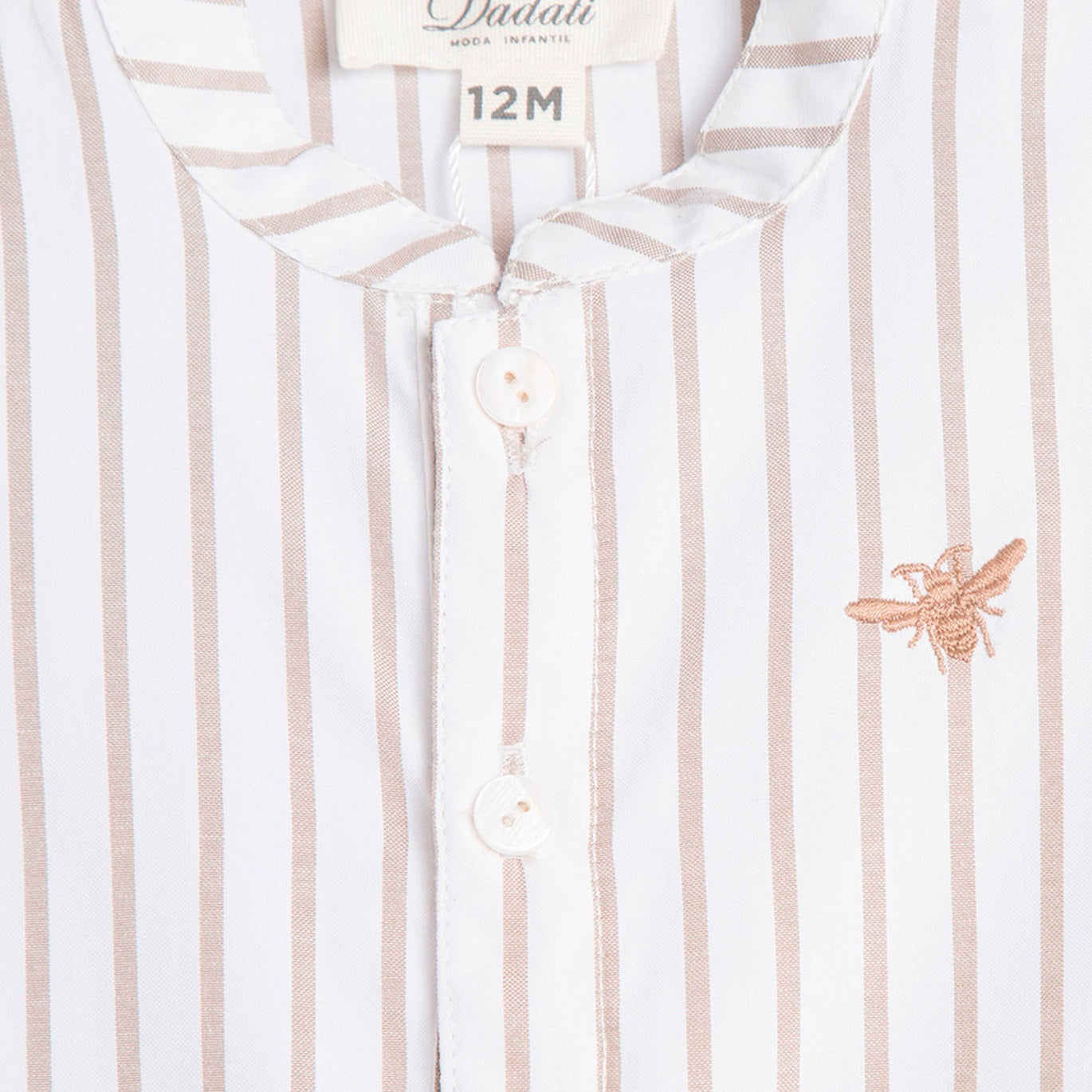 Camisa bebé niño rayas beige