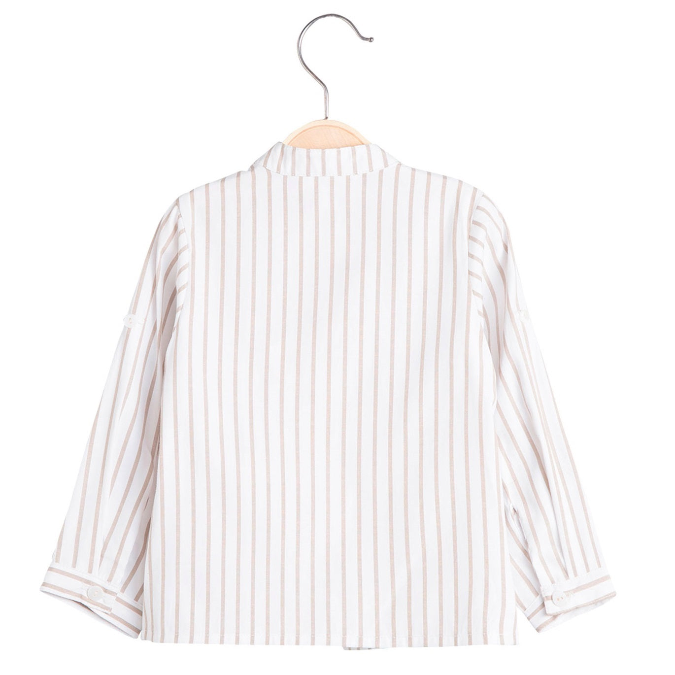 Camisa bebé niño rayas beige