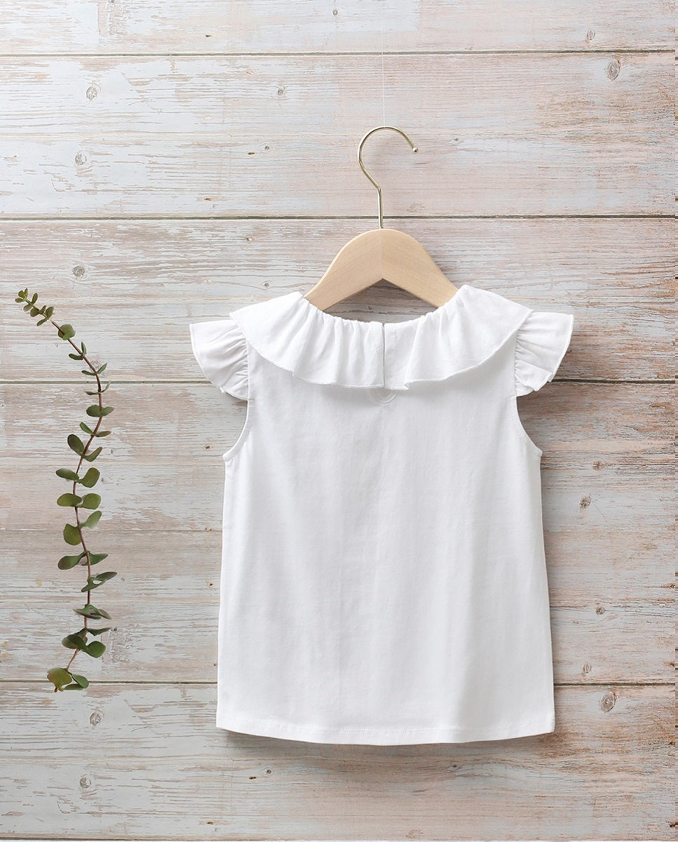 Camiseta Jr blanca olanes