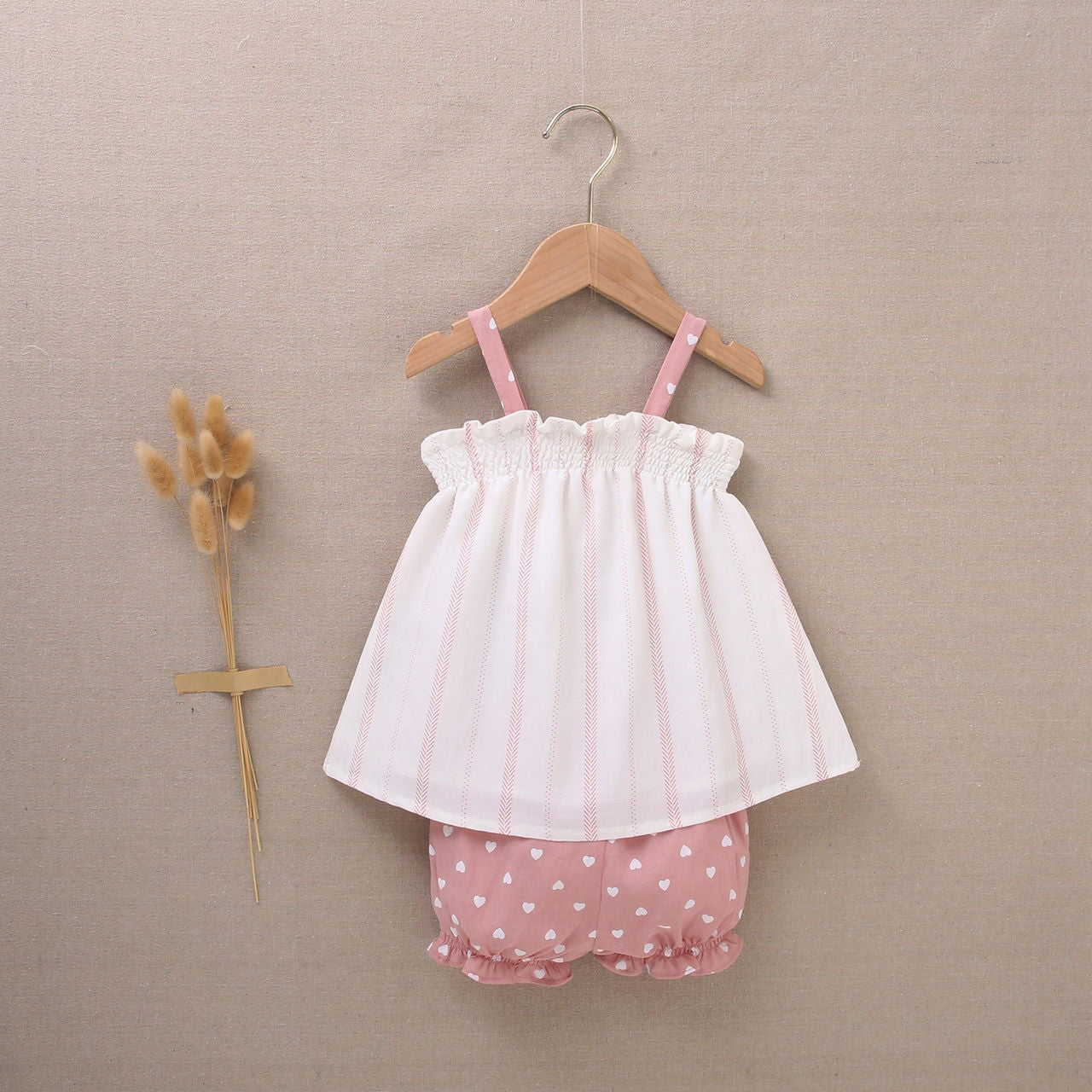 Conjunto bebé niña rayas rosas