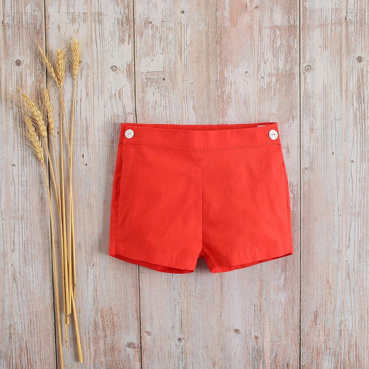 Short bebé niño rojo