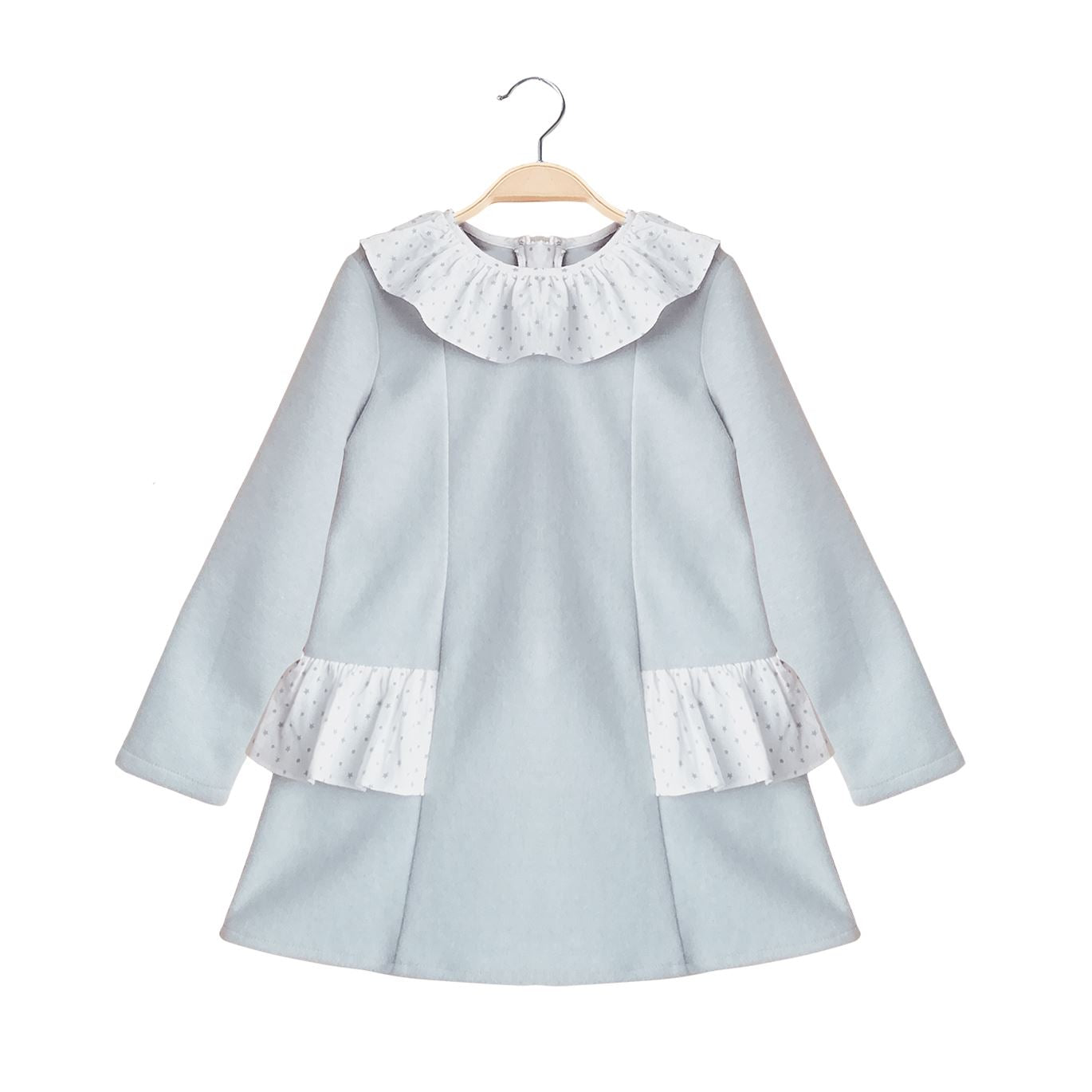 Vestido niña Jr verde estrellas