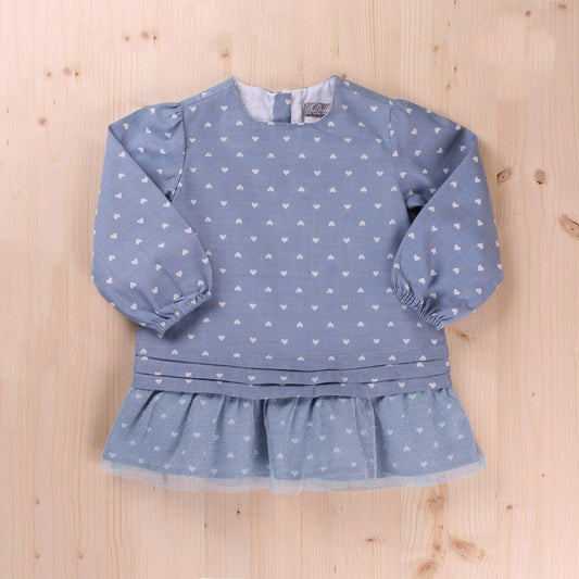 Vestido bebé niña corazones