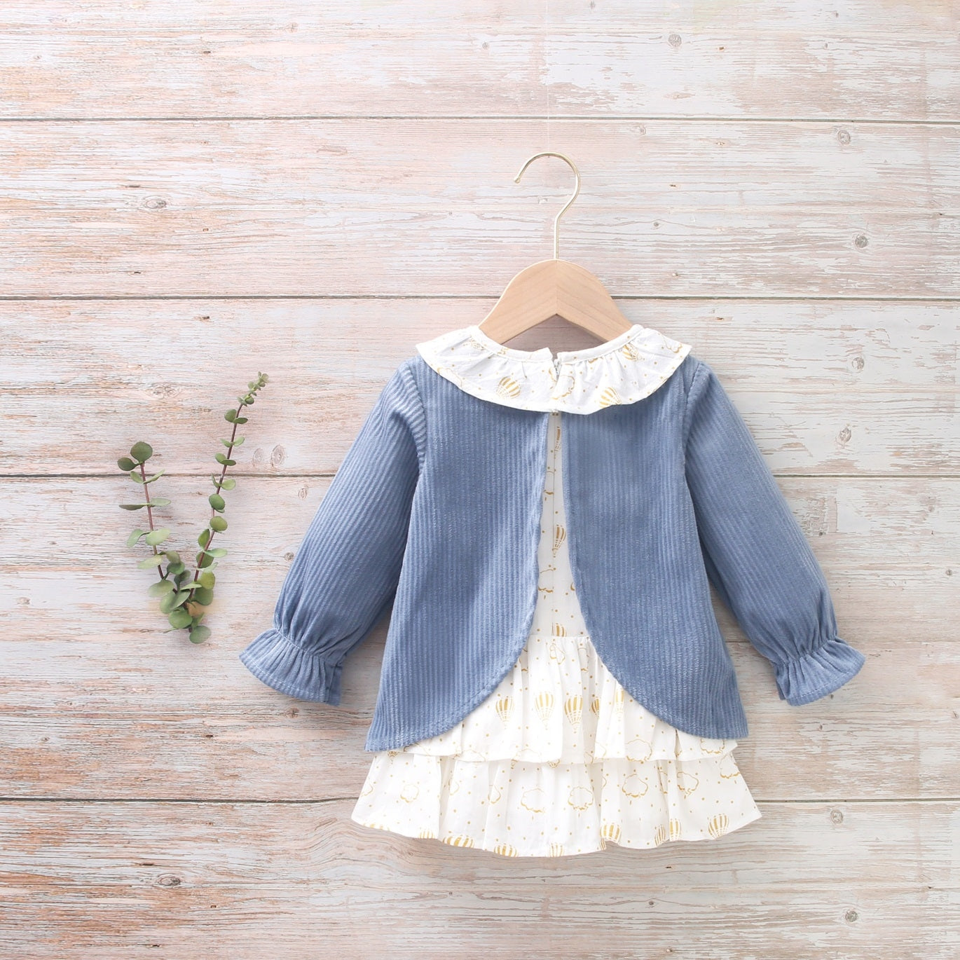 Vestido bebé niña pana globos