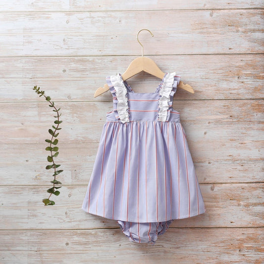 Vestido bebé niña multirayas