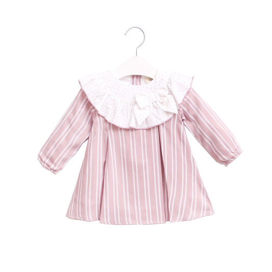 Vestido bebé niña rayas rosas