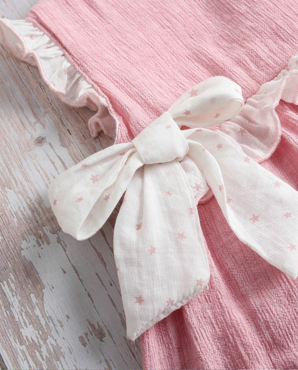 Conjunto bebé niña rosa bámbula