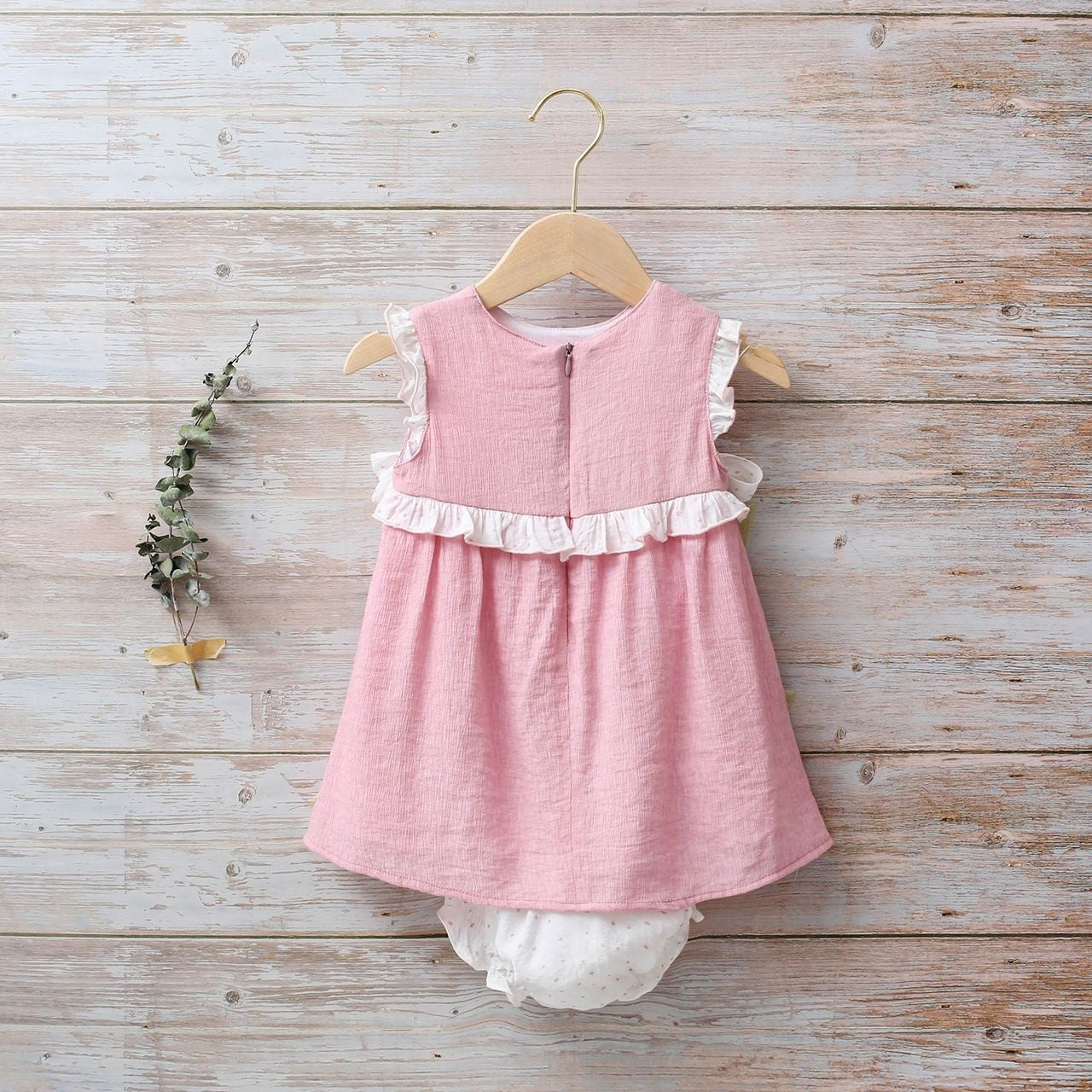 Conjunto bebé niña rosa bámbula