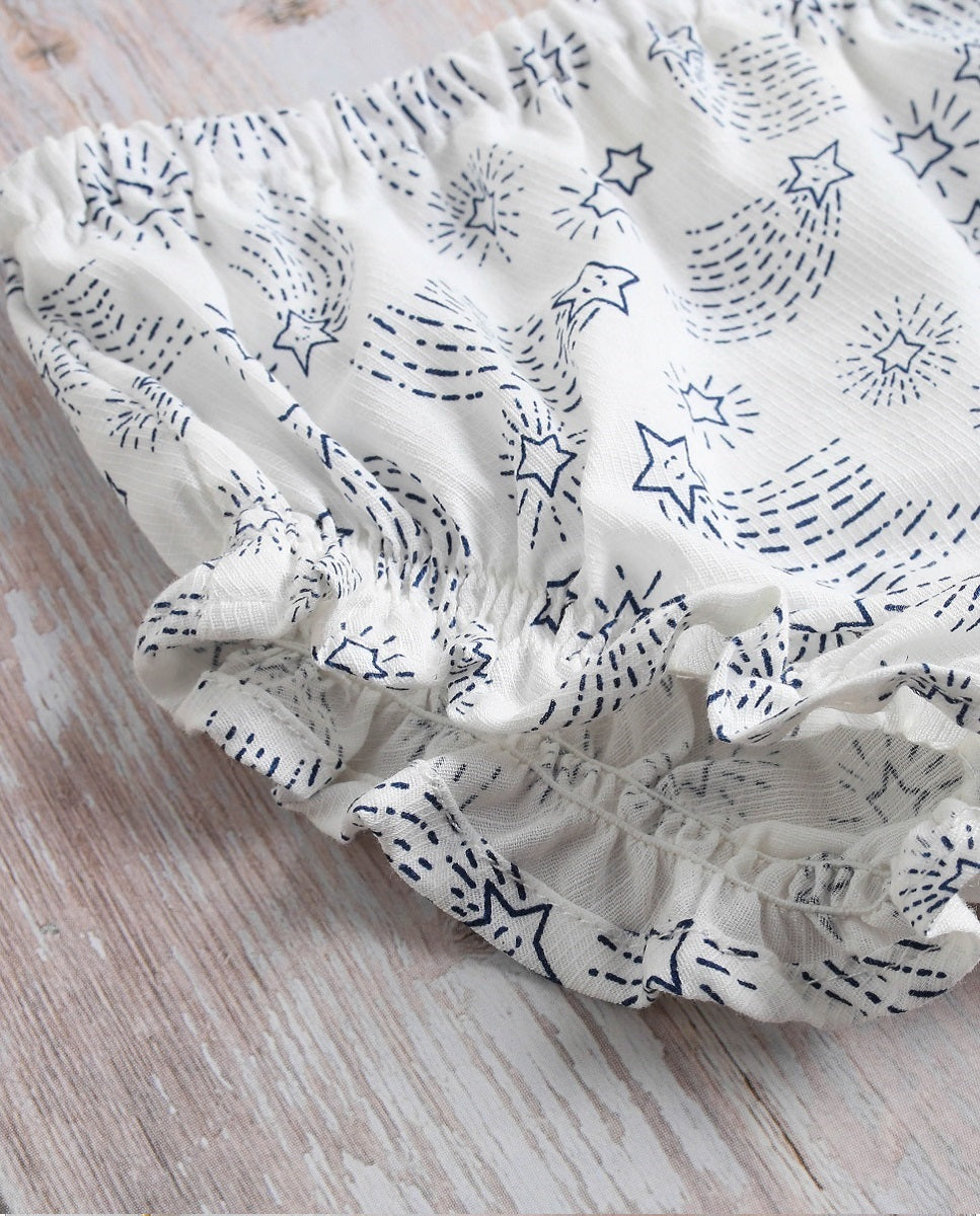 Vestido bebé niña estrellas azules