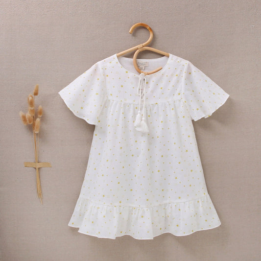 Vestido Jr estrellas amarillas