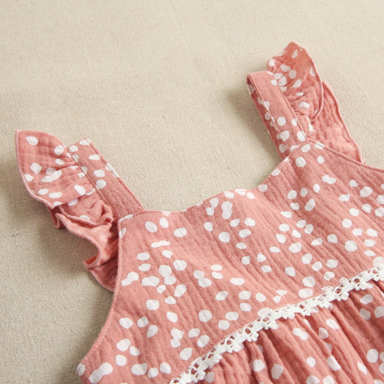 Vestido Jr niña estampado rosa bámbula